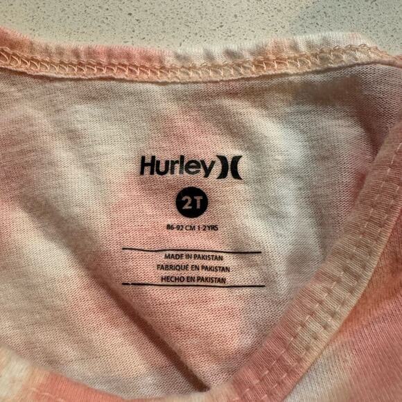 Hurley Peach Tie-Dye Tank and Shorts 2T Set - Picture 4 of 7